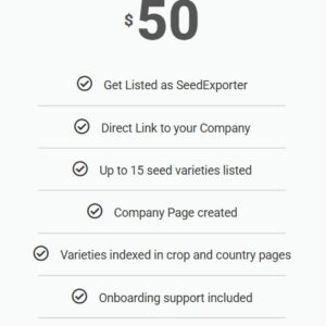 Get listed as Seed-Exporter on SEEDBASE (12 Months)